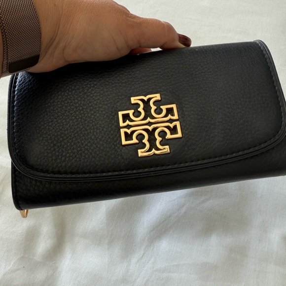 Tory Burch Black Textured Leather Accessory